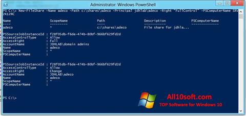 Posnetek zaslona Windows PowerShell Windows 10